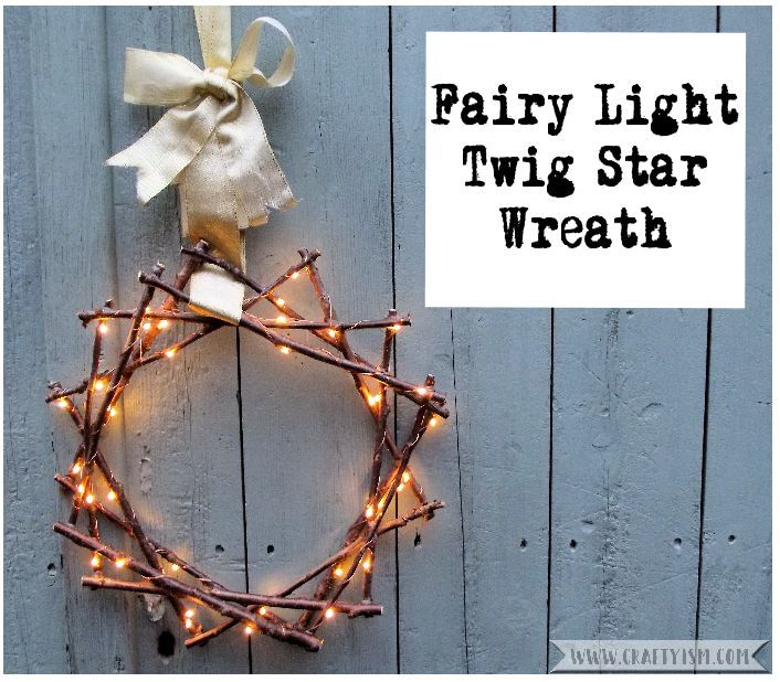 How to - Fairy Light Twig Star Wreath