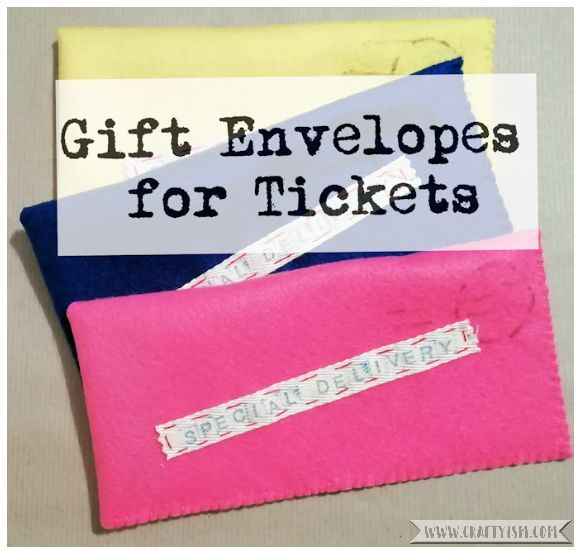 Craftyism - Sewn Gift Envelope for Tickets | Title